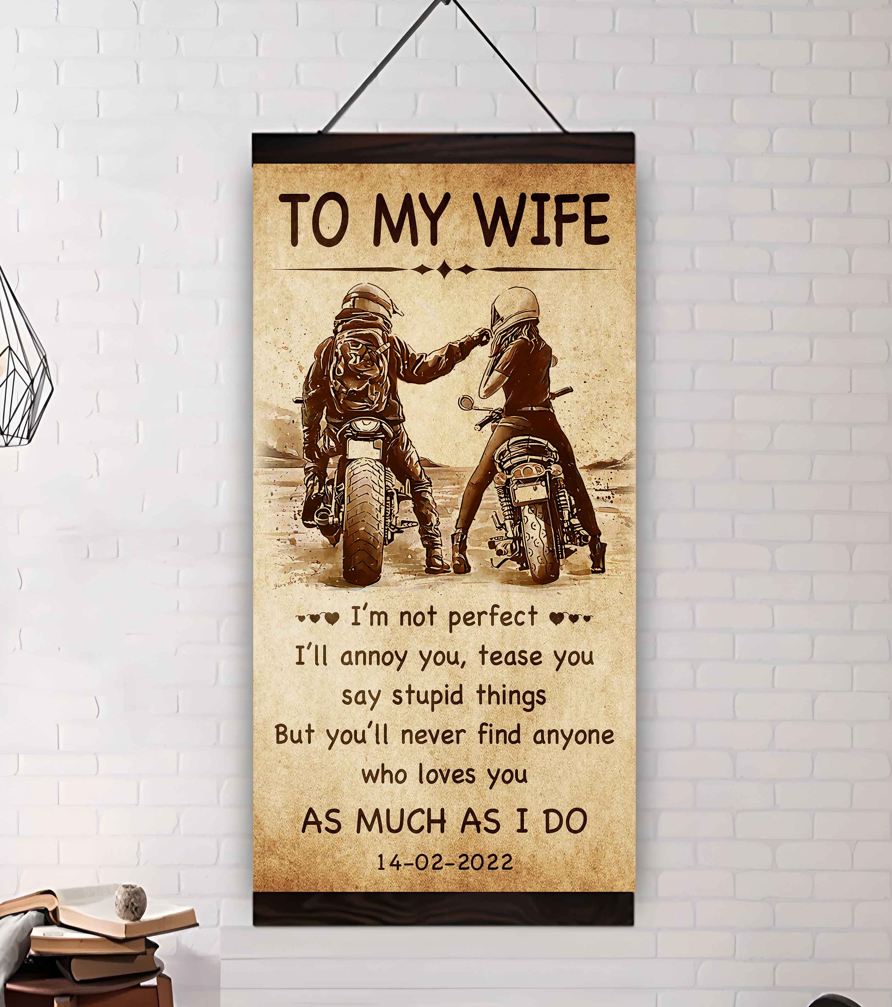 Family Poster Canvas To My Wife - I Am Not Perfect