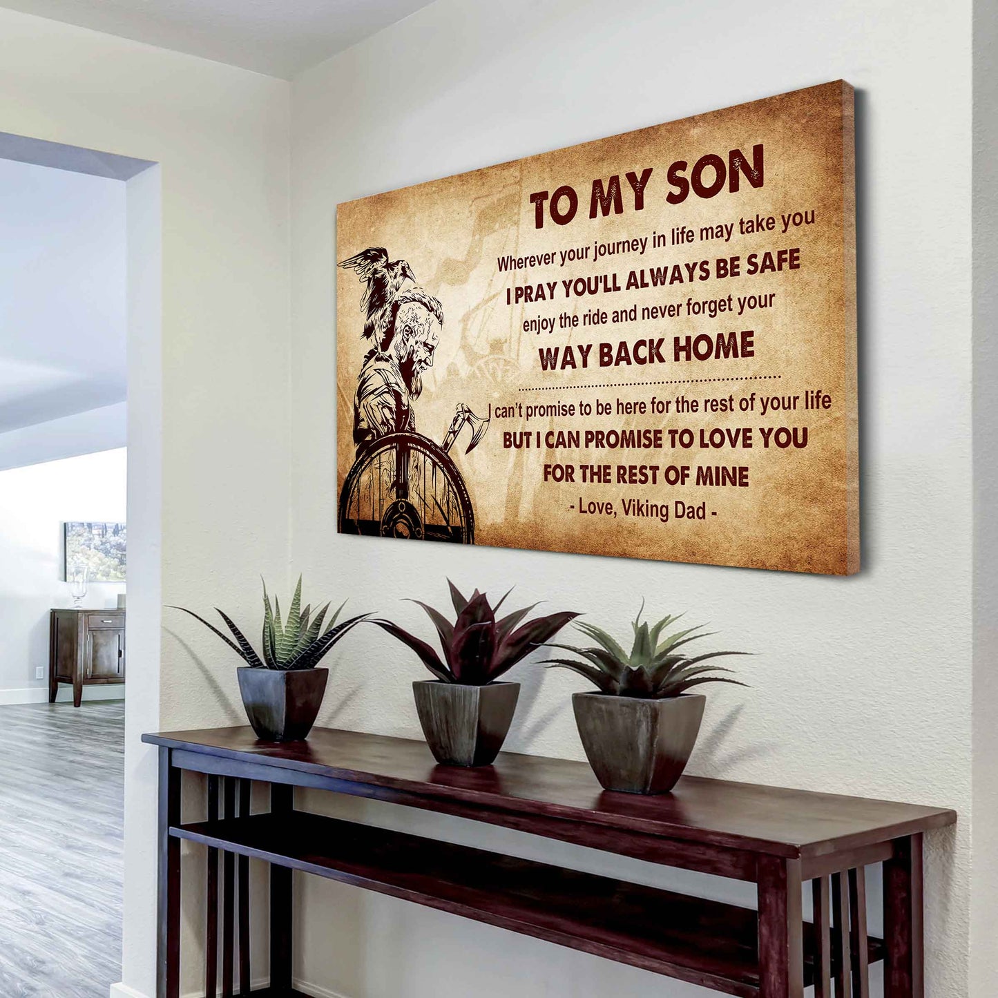 New Version Warrior Poster Canvas Your Way Back Home From Dad To Son Gift For Your Son
