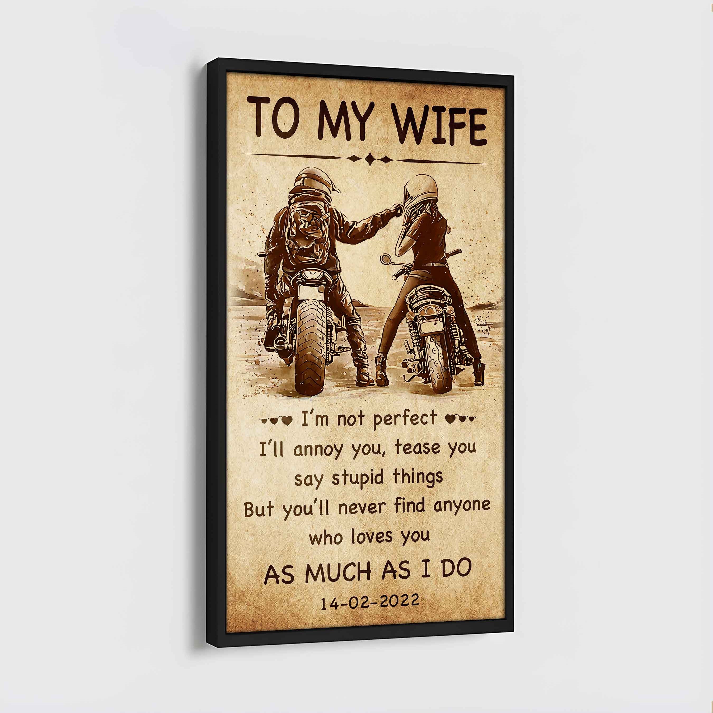 Family Poster Canvas To My Wife - I Am Not Perfect
