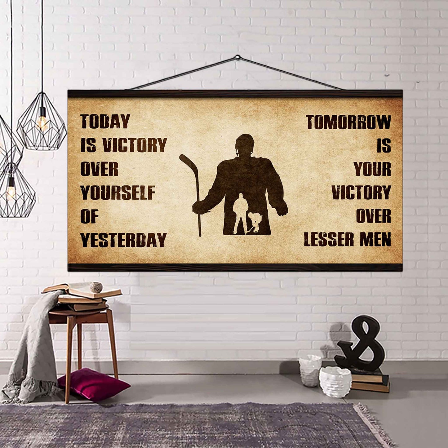 Personalized DRB Poster Canvas - Today Is Victory Over Yourself Of Yesterday Tomorrow Is Your Victory Over Lesser Men