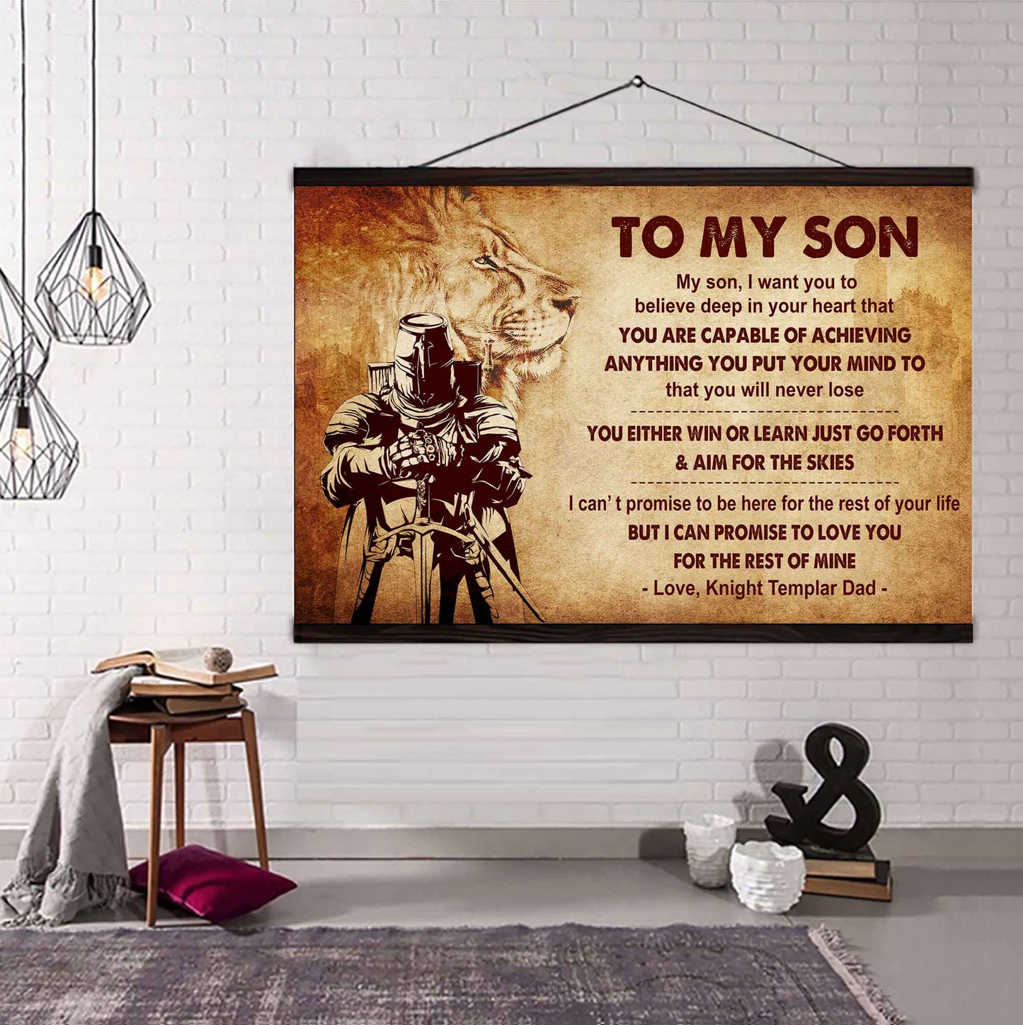 New Version Warrior Poster Canvas You Will Never Lose You Either Win Or Learn From Dad To Son