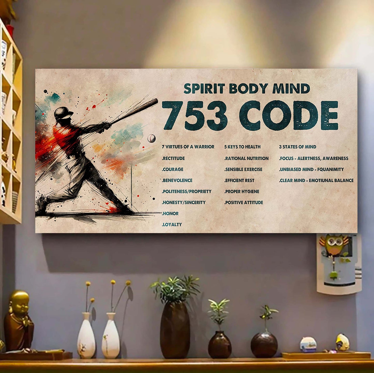 DRB VGT Poster Canvas 7 5 3 Code Motivation Quotes