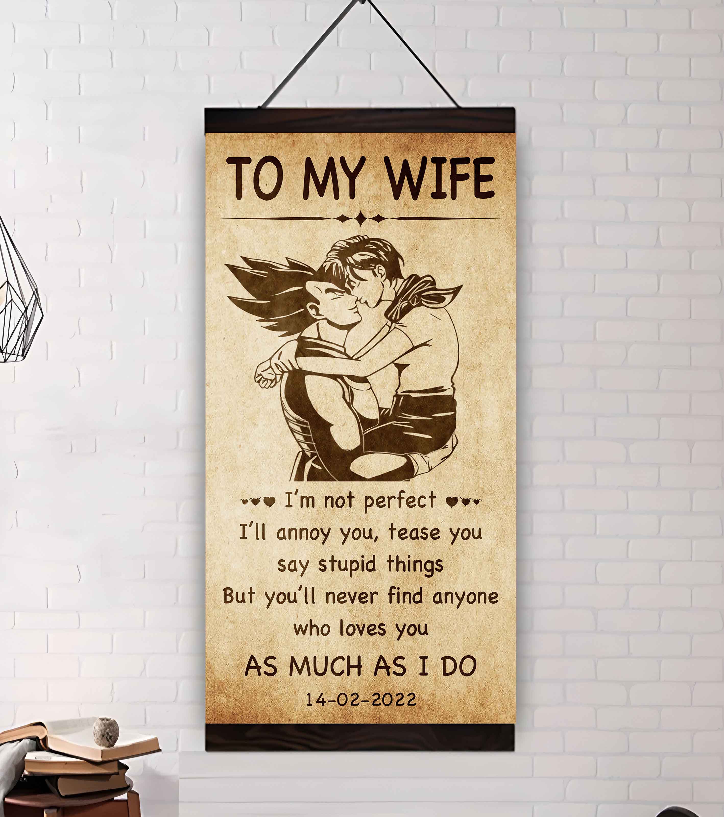 Family Poster Canvas To My Wife - I Am Not Perfect