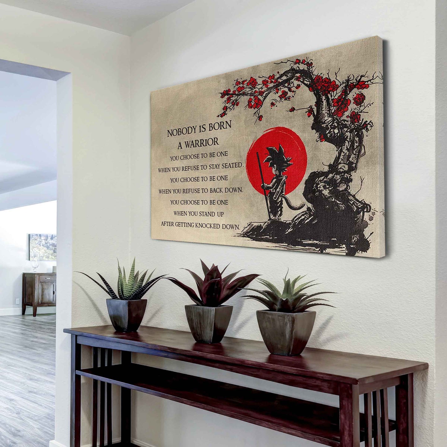 No Body Is Born A Warior Poster Canvas