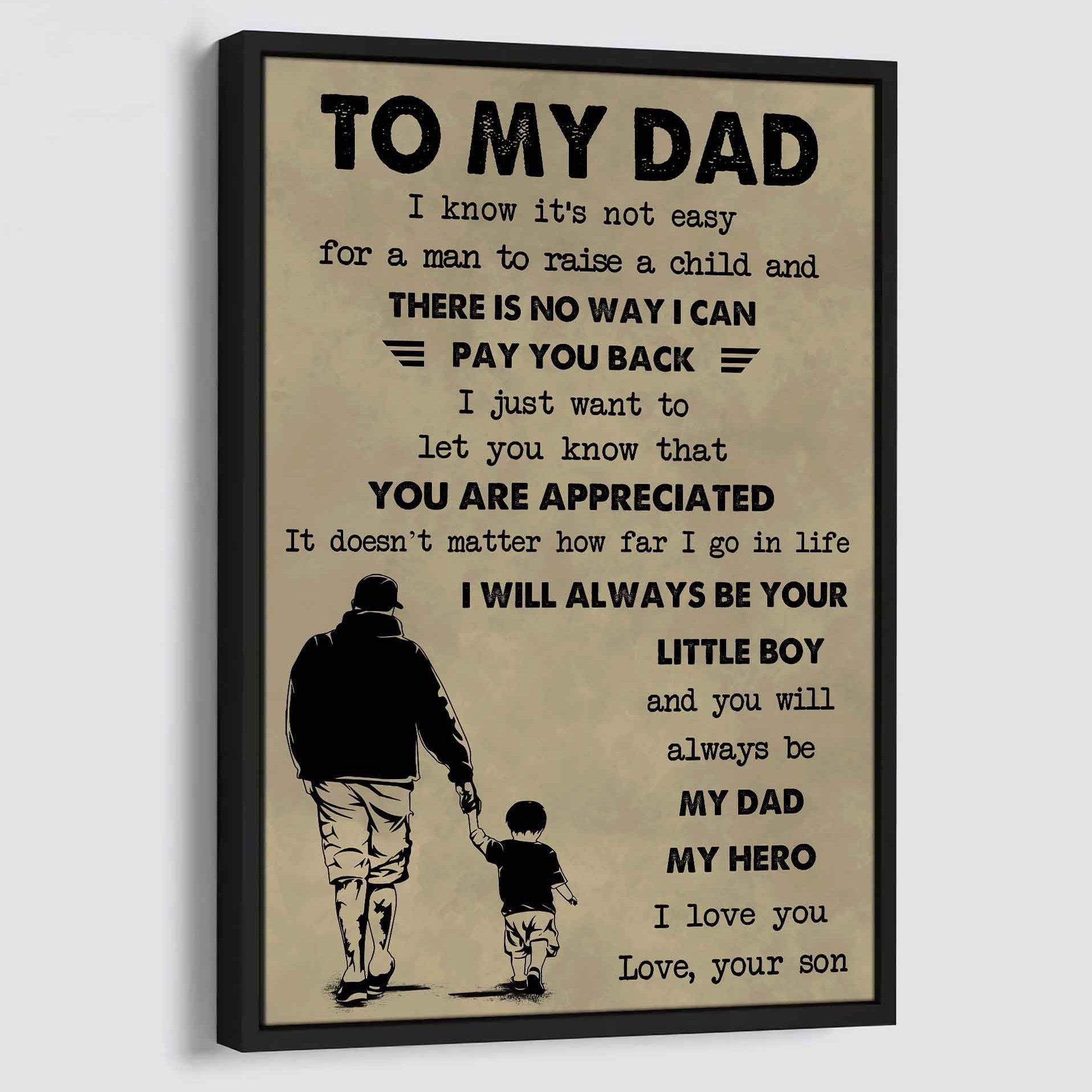DRB Poster Canvas To My Dad-I love you in every universe