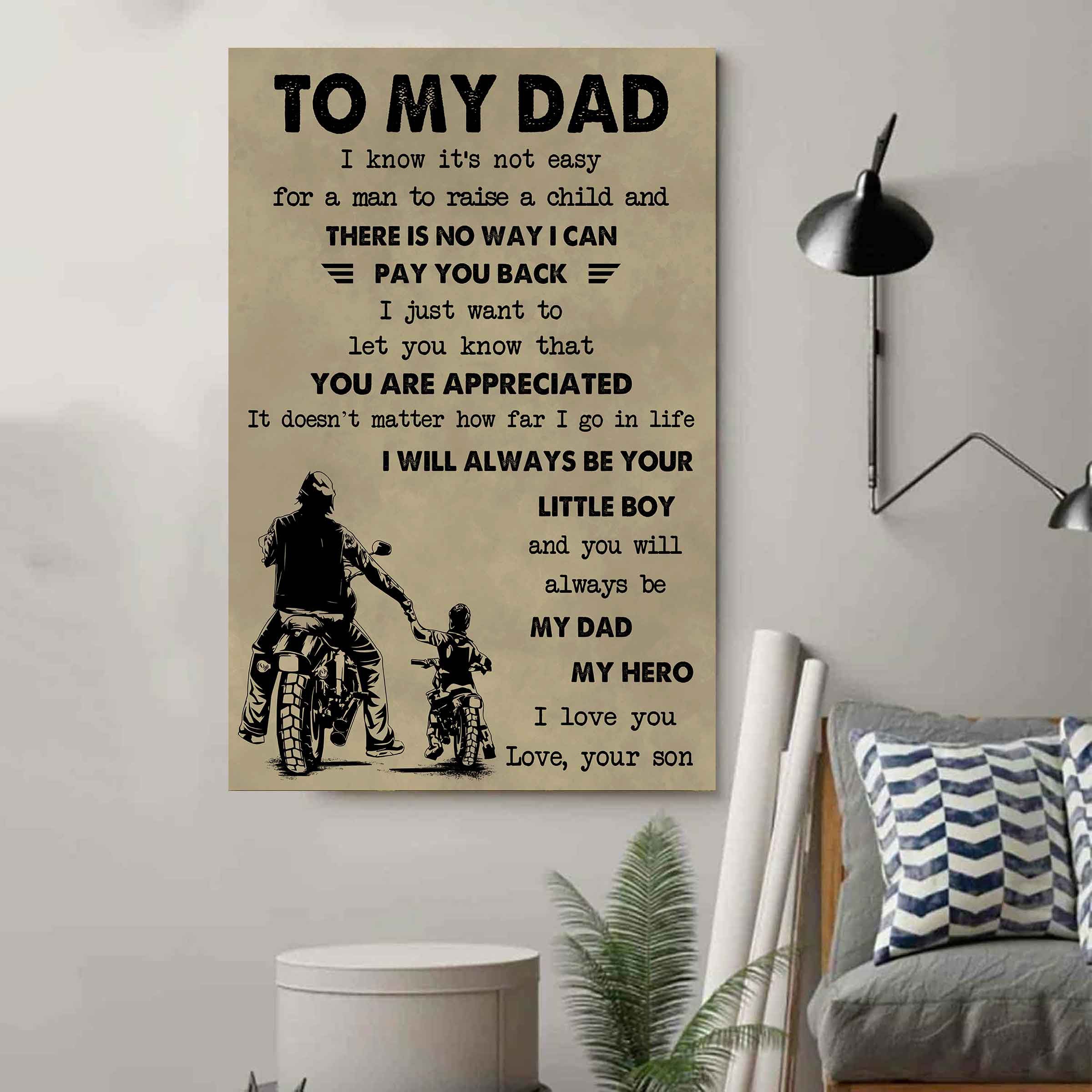 DRB Poster Canvas To My Dad-I love you in every universe