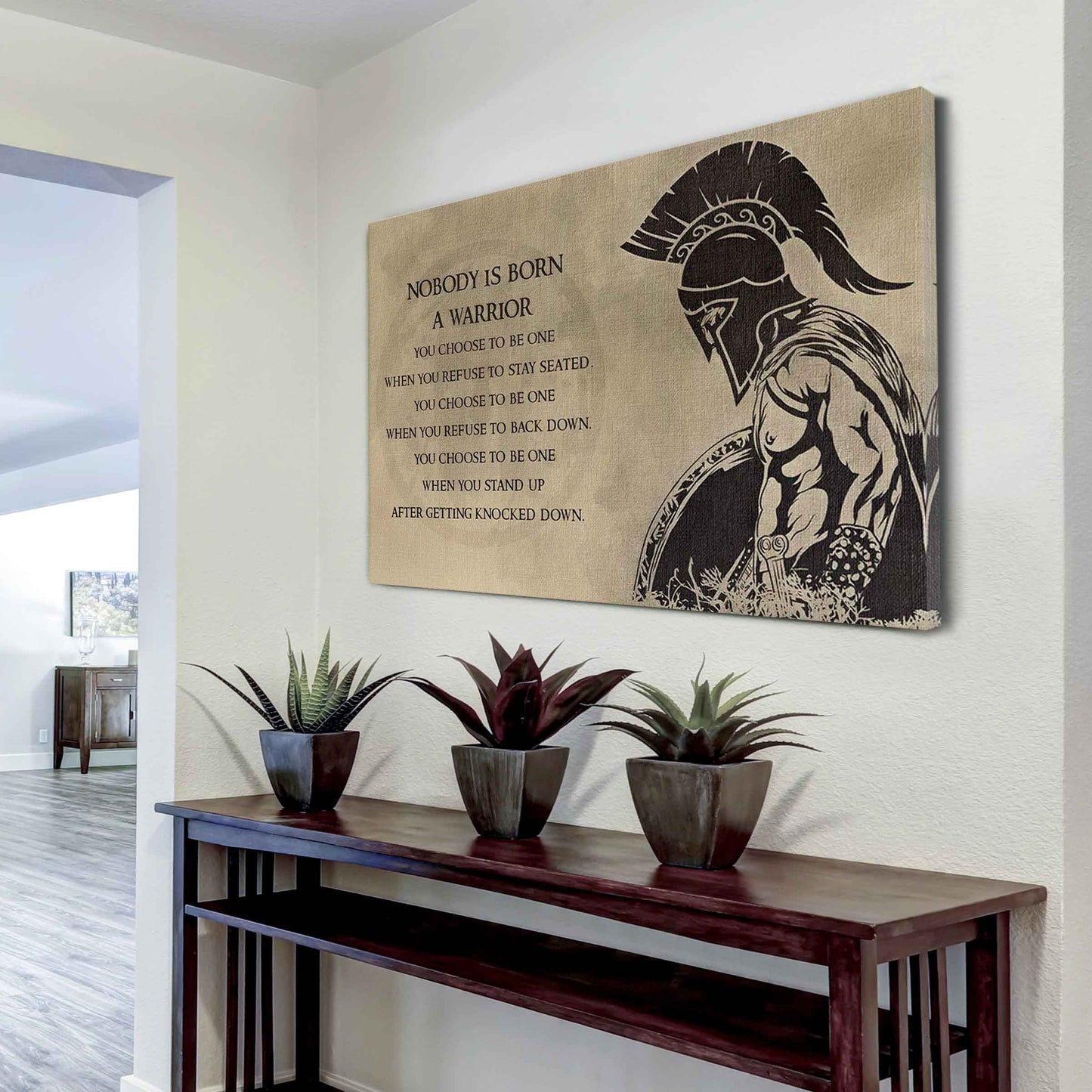 No Body Is Born A Warior Poster Canvas