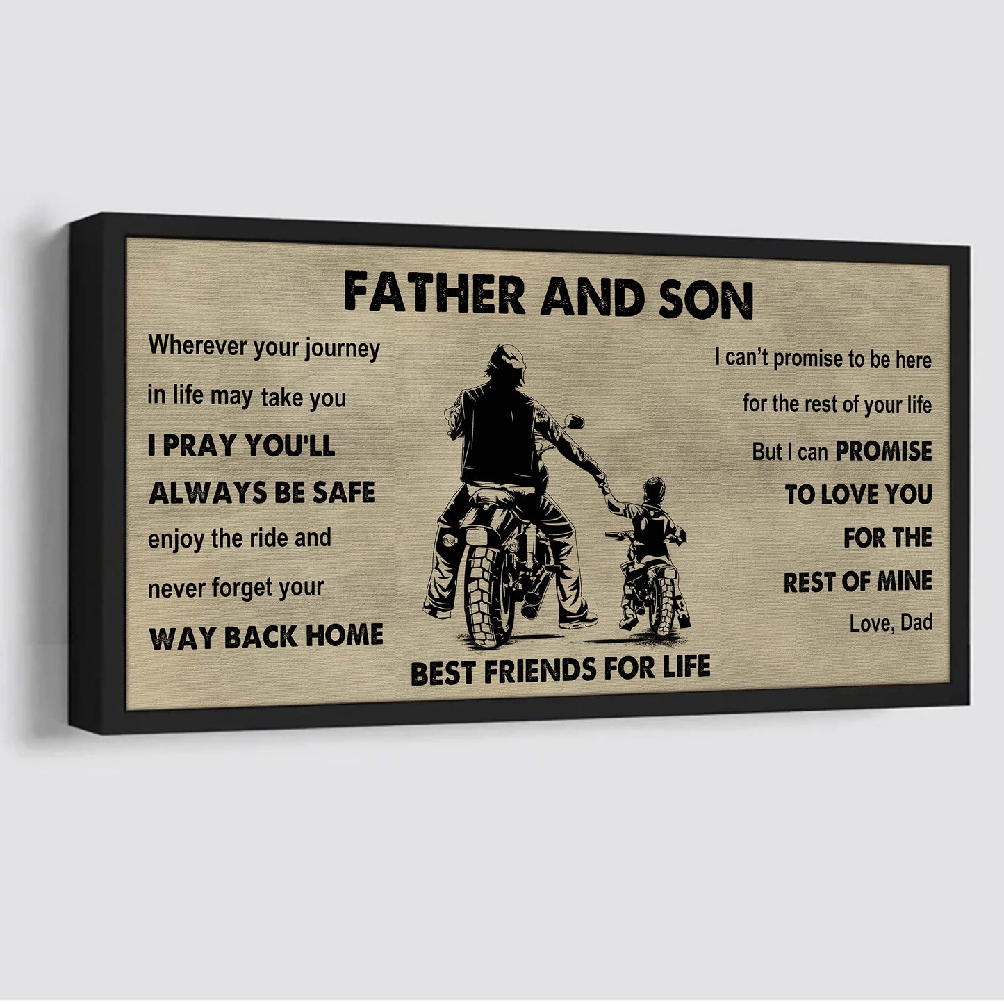 Soldier Father And Son Best Friends For Life - Ver 2 Never Forget Your Way Back Home Poster Canvas Gift For Son From Father