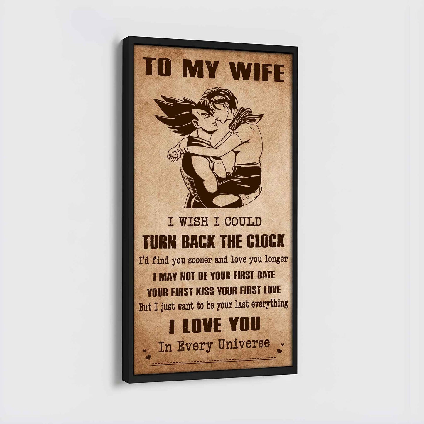 Family Poster Canvas To My Wife I Wish I Could Turn Back The Clock - I Love You Forever And Always Gift For Your Wife