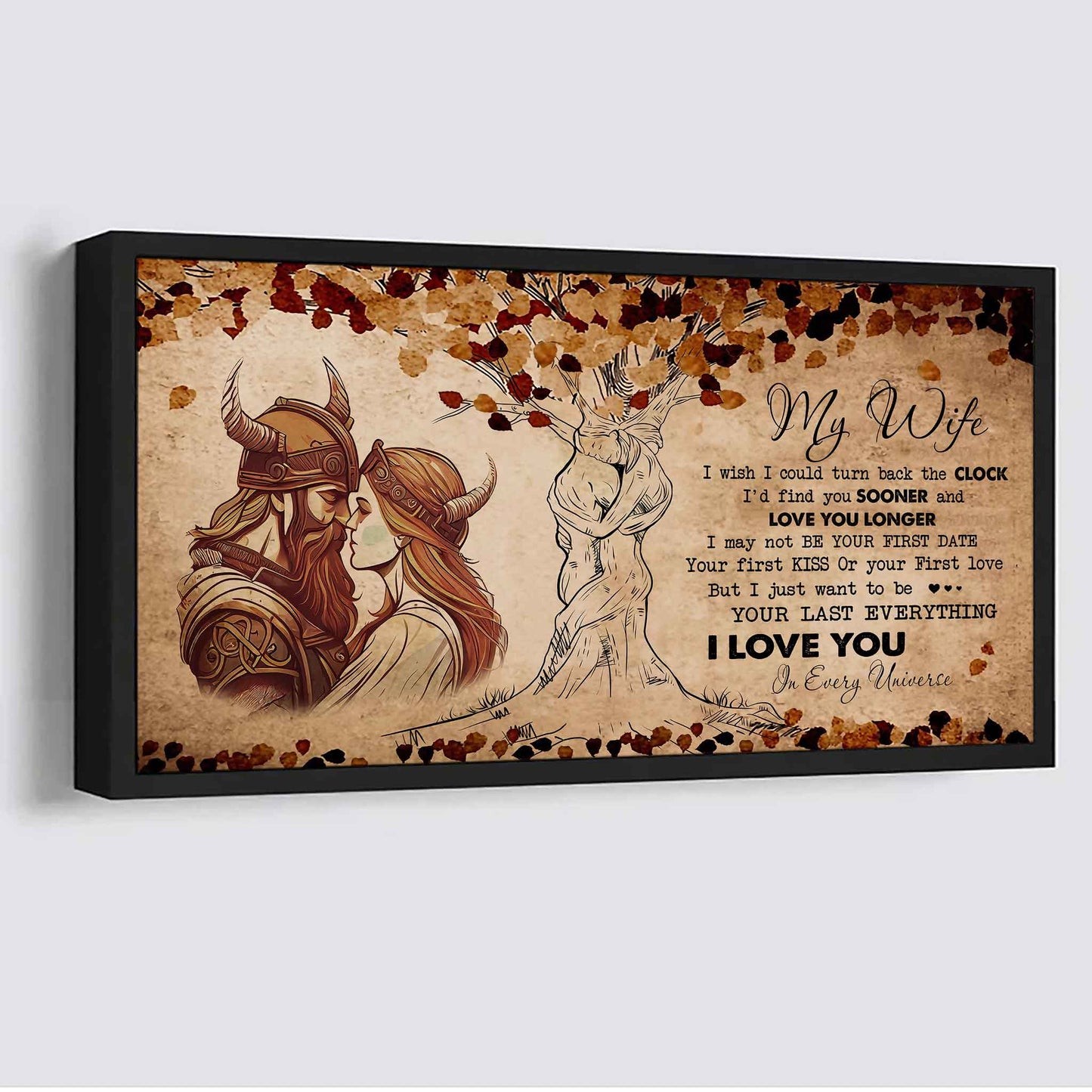 Samurai Poster Canvas To My Wife I Wish I Could Turn Back The Clock - I Love You In Every Universe