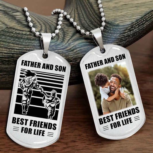 Spartan Military Chain Silver Plated 18K Gold Plated Father And Son Best Friend For Life Gift For Your Son