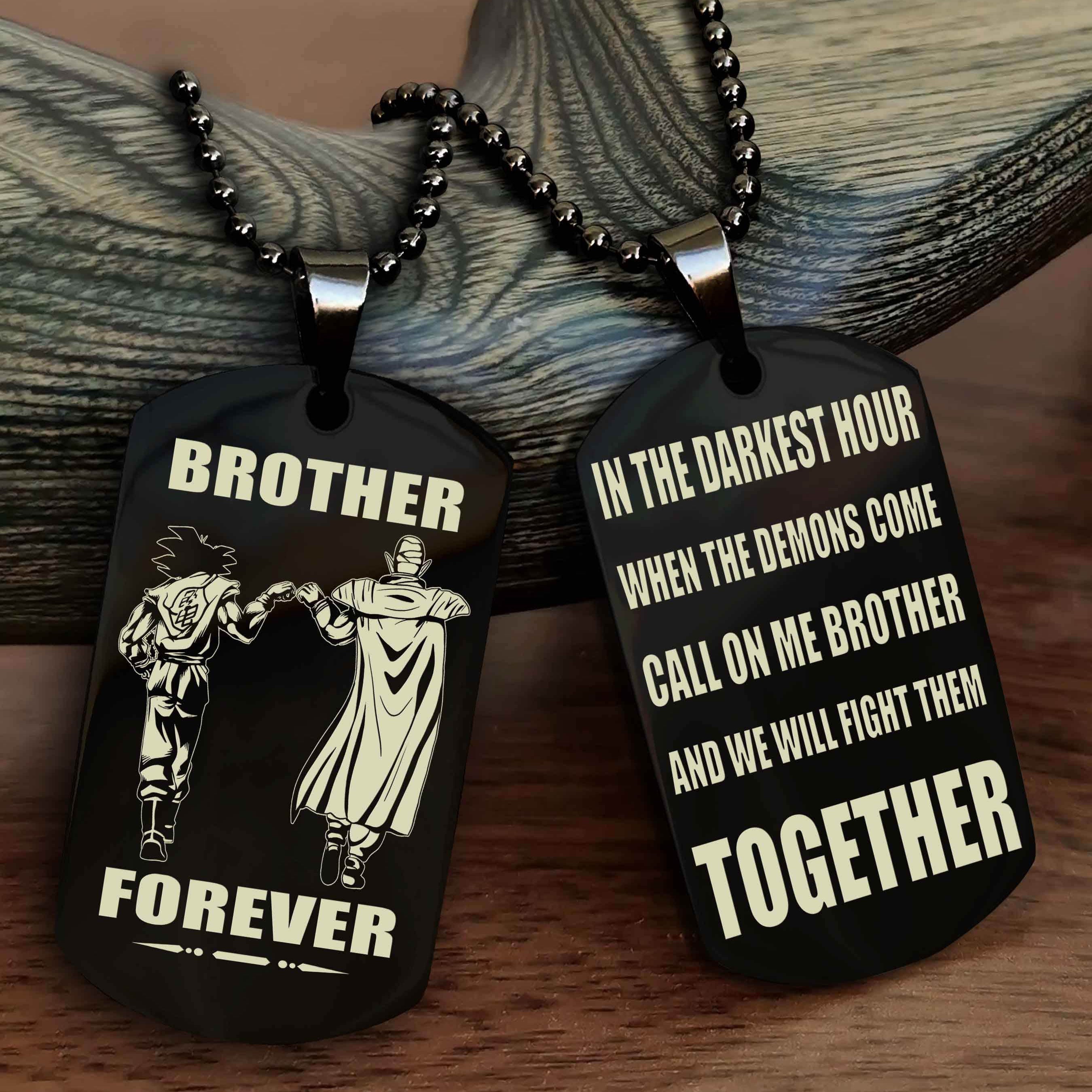 DRB Personalized Double Sided Dog Tag For My Brother - Call On Me Brother And We Will Fight Them Together Gift For Your Friend