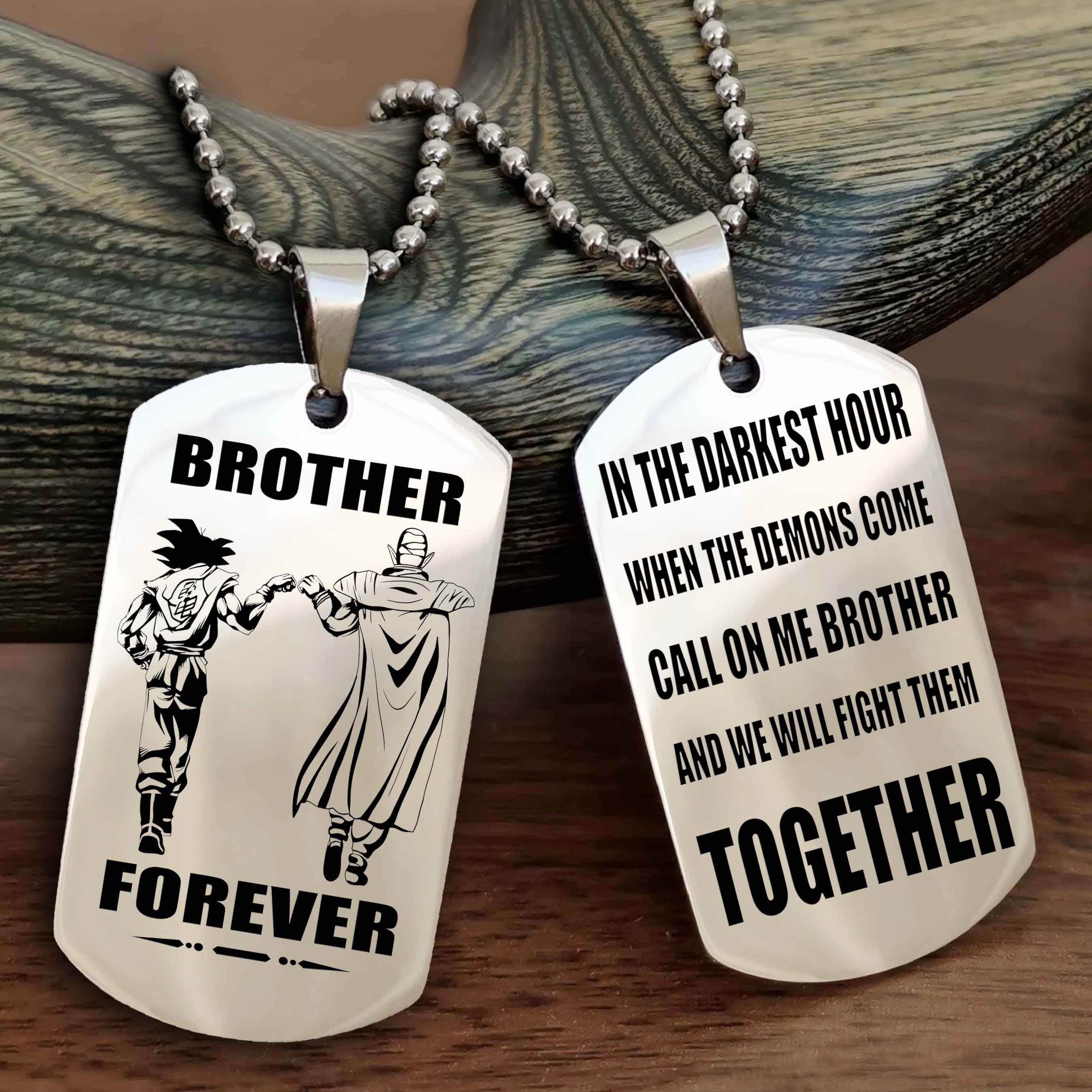 DRB Personalized Double Sided Dog Tag For My Brother - Call On Me Brother And We Will Fight Them Together Gift For Your Friend