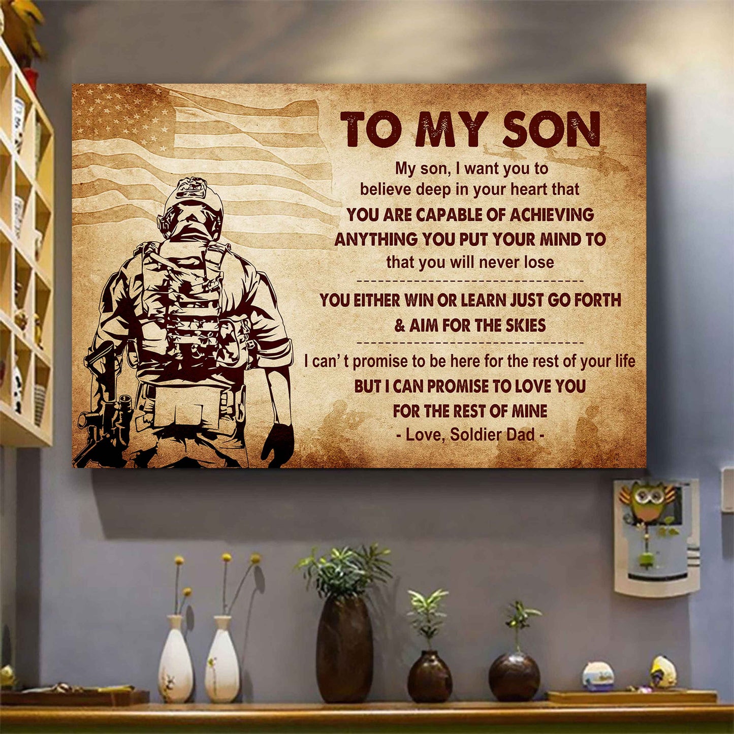 New Version Warrior Poster Canvas You Will Never Lose You Either Win Or Learn From Dad To Son