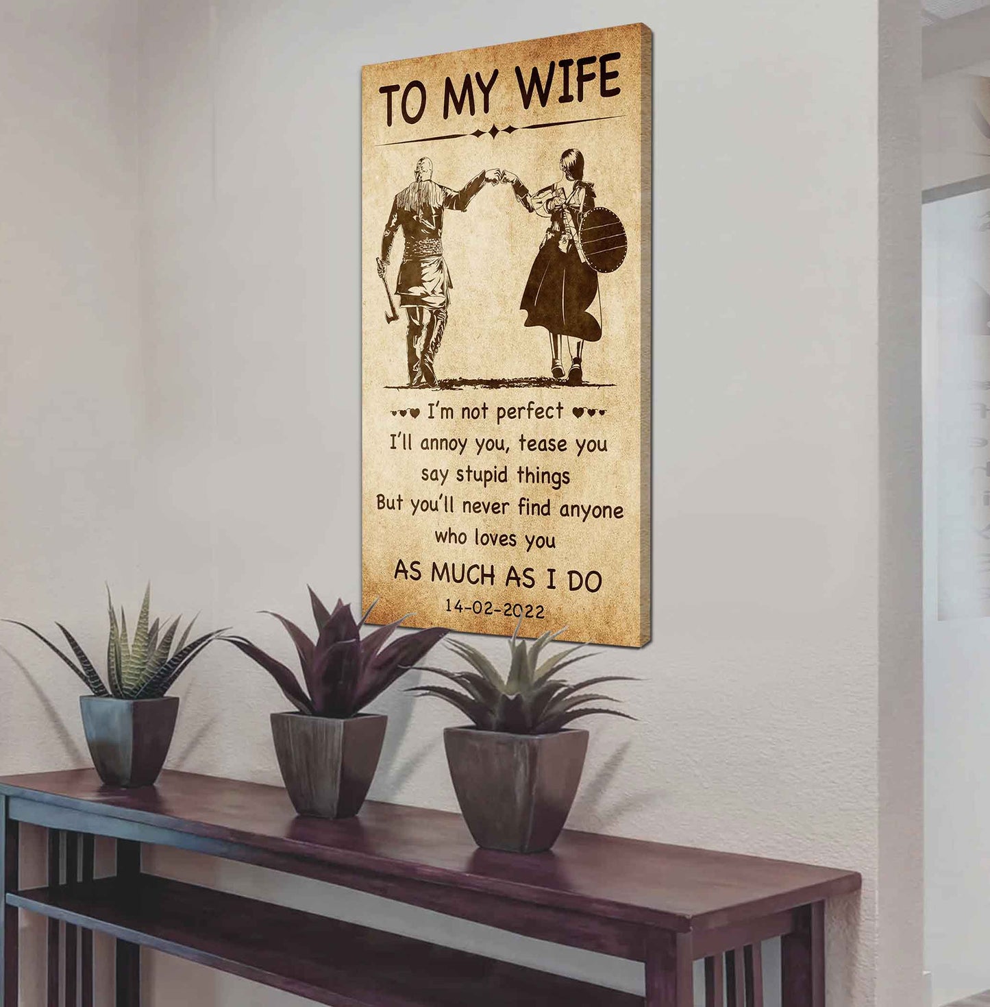 Family Poster Canvas To My Wife - I Am Not Perfect
