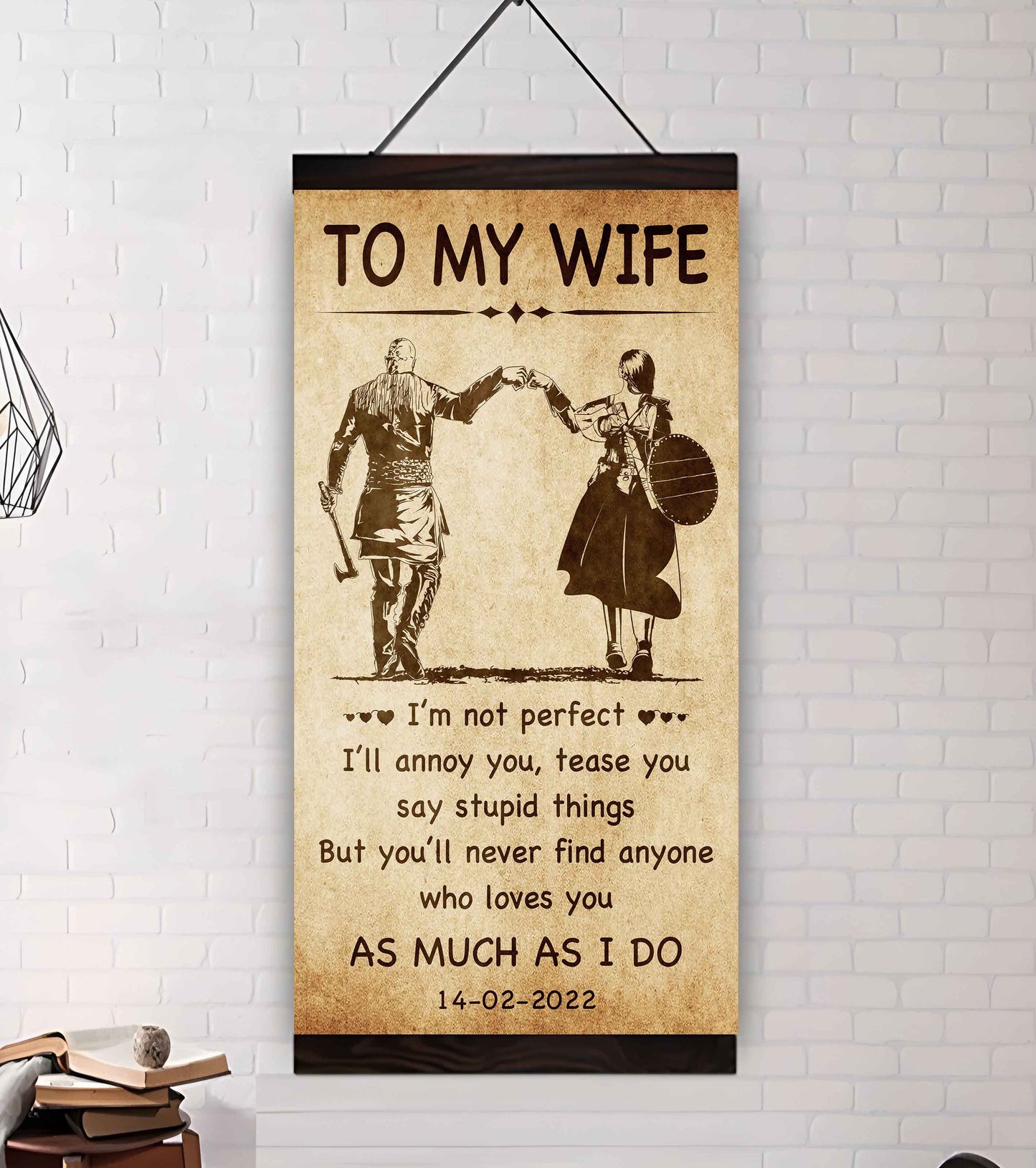 Family Poster Canvas To My Wife - I Am Not Perfect