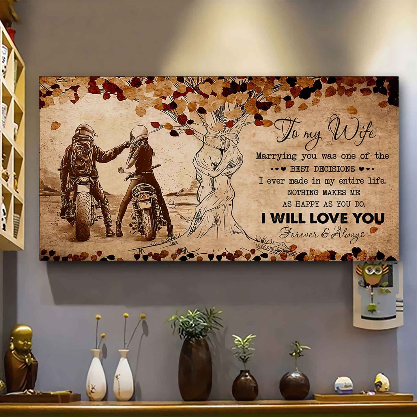 Samurai Poster Canvas To My Wife Marrying You Was One Of The Best Decisions - I Will Love You Forever And Always Gift For Your Wife