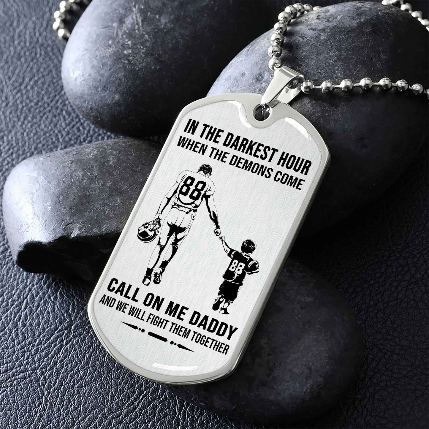DRB PC Military Chain Silver Plated 18K Gold Plated Call On Me Daddy Gift For Your Dad