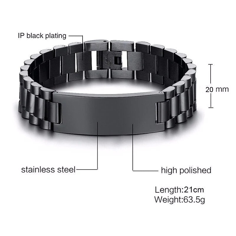 Biker engraved double sided dog tag bracelet gifts from dad to son,It is not about better than someone else, It is about being better than you were the day before, Be strong be brave be humble