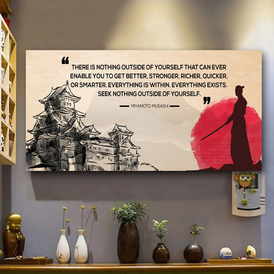 Samurai Poster Canvas-The Book of Five Rings