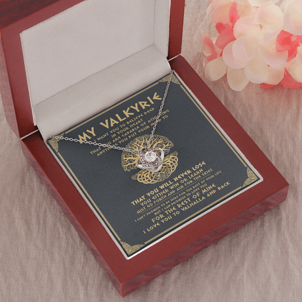 Viking love knot necklace dad to daughter that you never lose you either win or learn