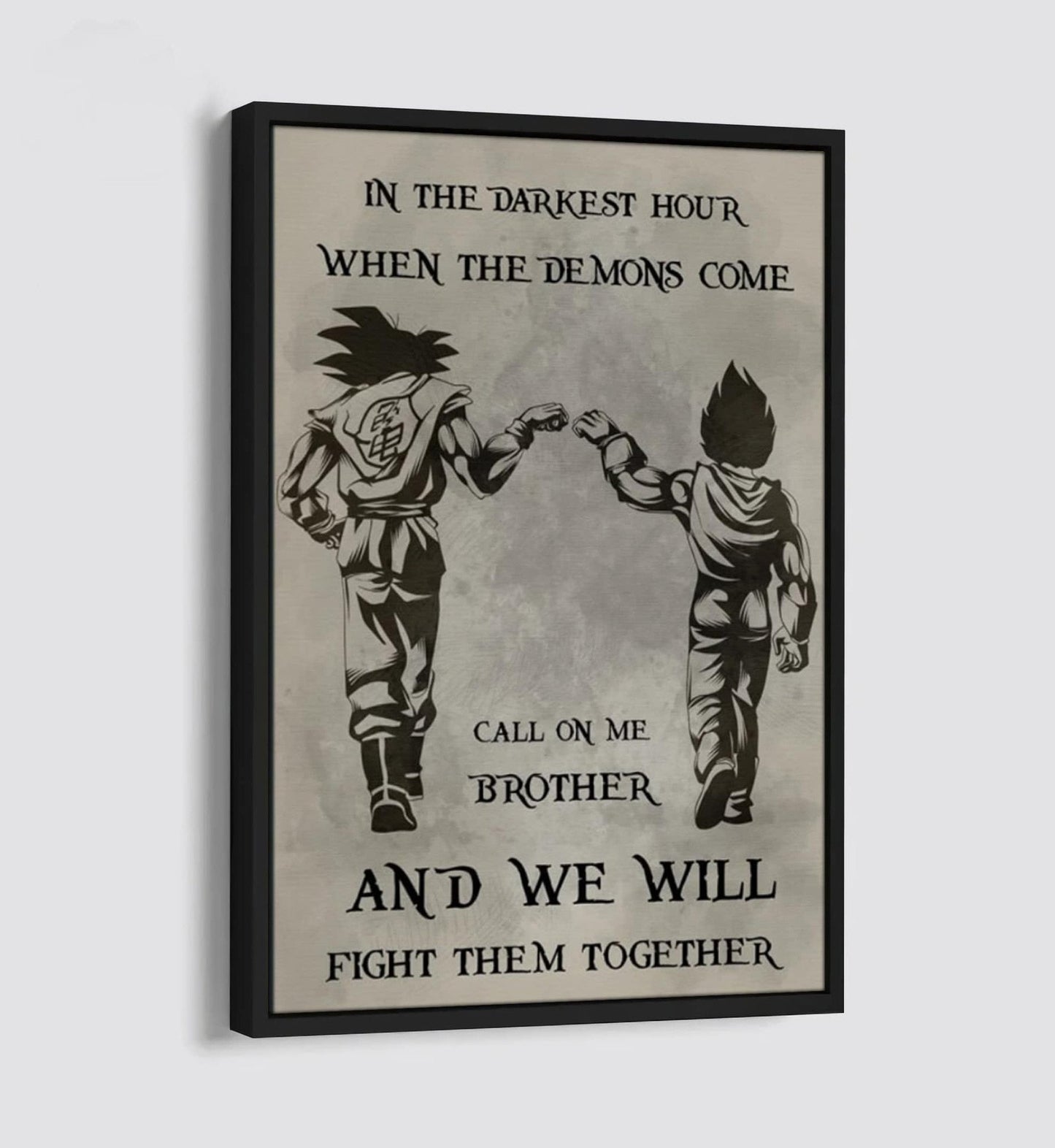 DRB Canvas Wall Art Call On Me Brother And We Will Fight Them Together Gift For Your Friend