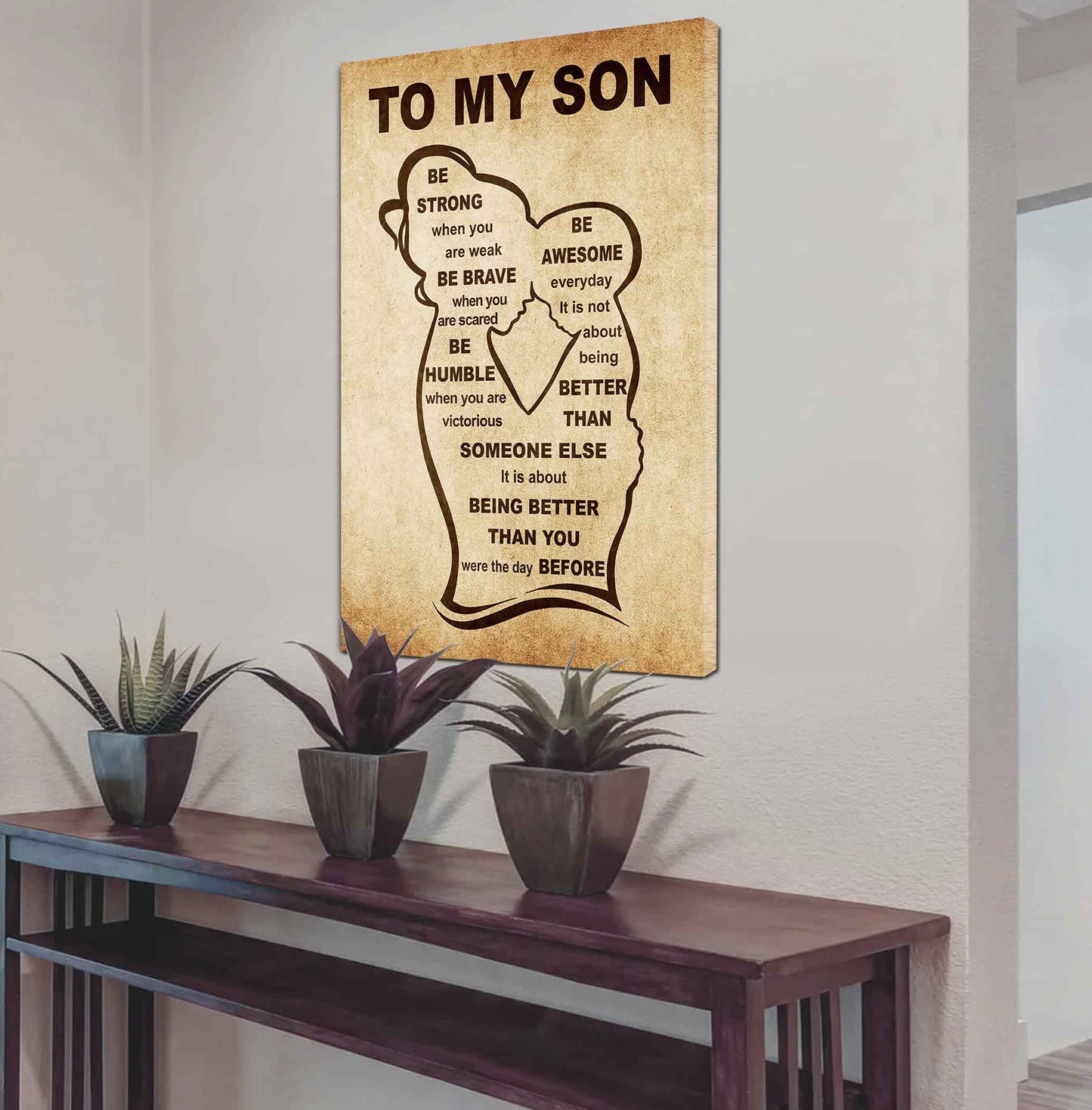 Personalized Family Poster Canvas Mom To My Son Gift From Mom Gift For Your Son With Motivational Message