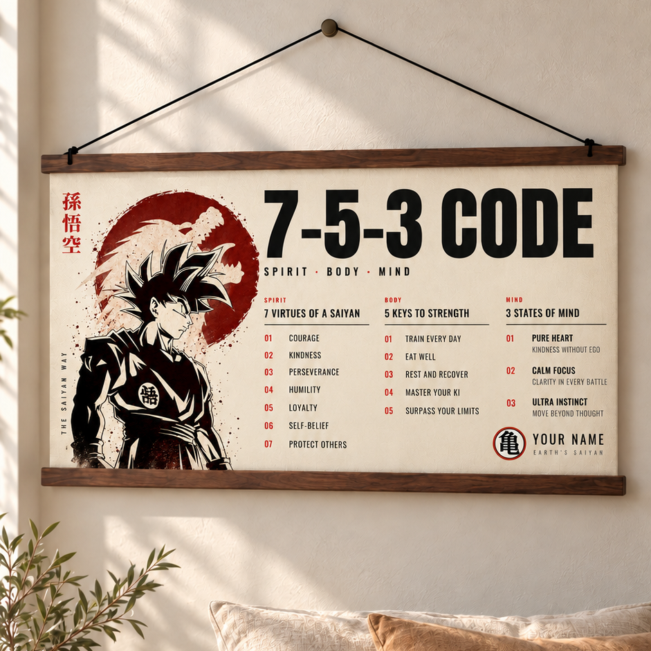 Warrior Poster Canvas 7 5 3 Code Inspiration Gift For You
