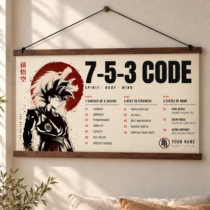 Warrior Poster Canvas 7 5 3 Code Inspiration Gift For You