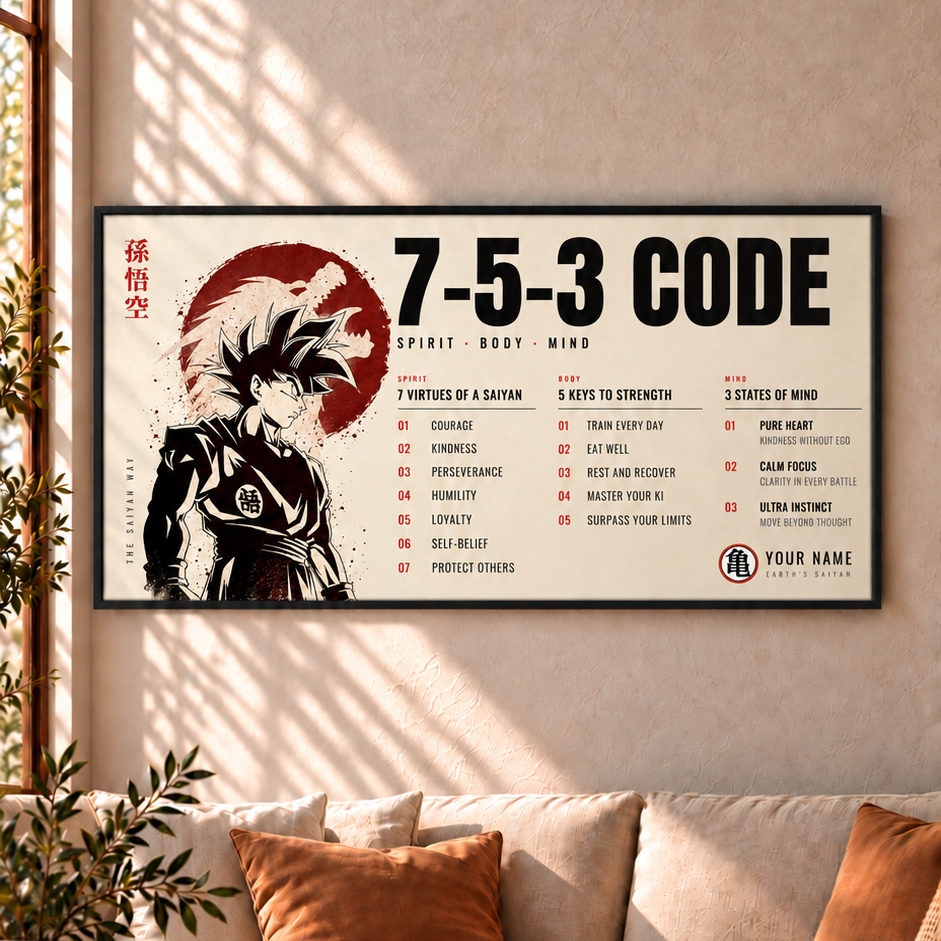 Warrior Poster Canvas 7 5 3 Code Inspiration Gift For You