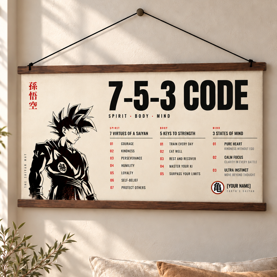Warrior Poster Canvas 7 5 3 Code Inspiration Gift For You