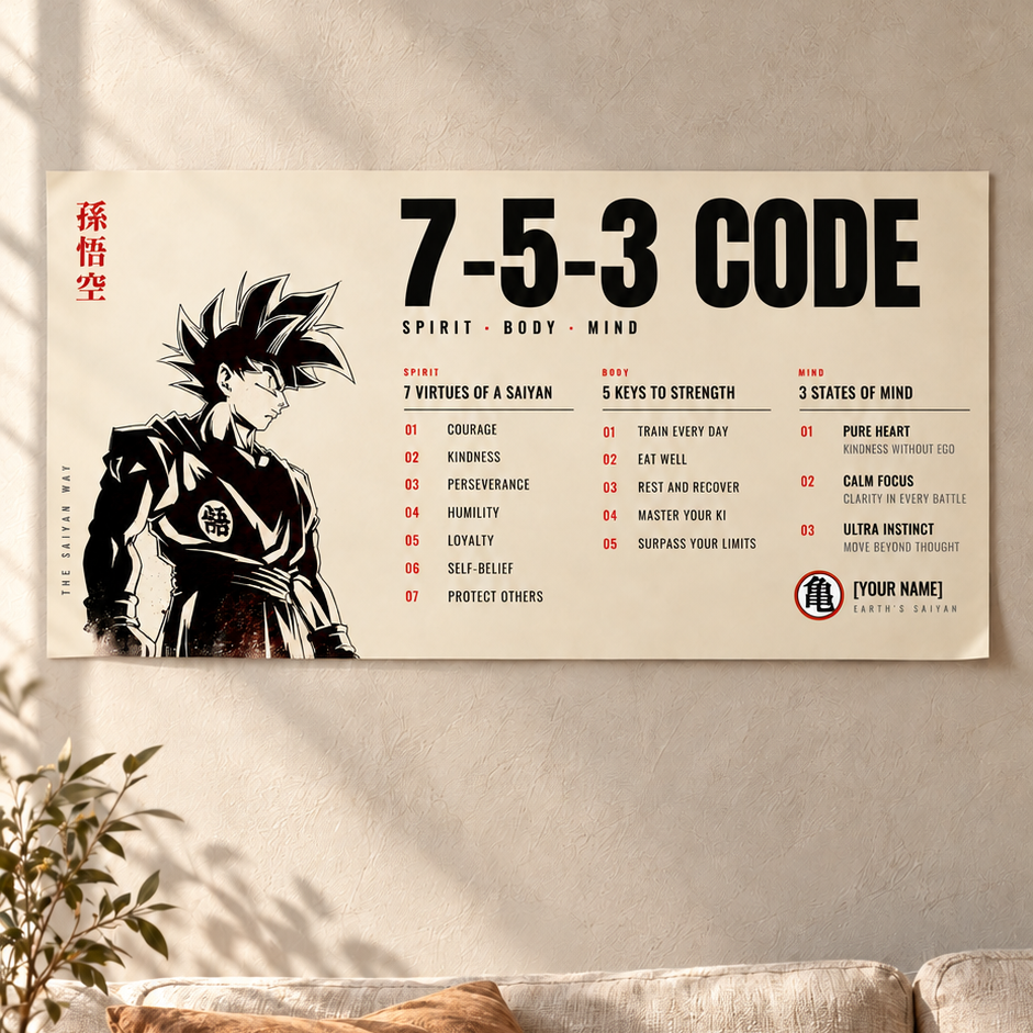 Warrior Poster Canvas 7 5 3 Code Inspiration Gift For You