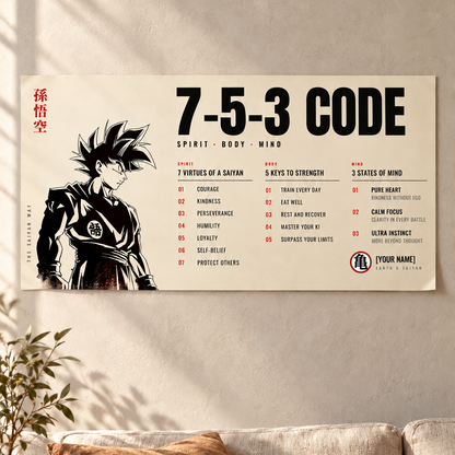 Warrior Poster Canvas 7 5 3 Code Inspiration Gift For You