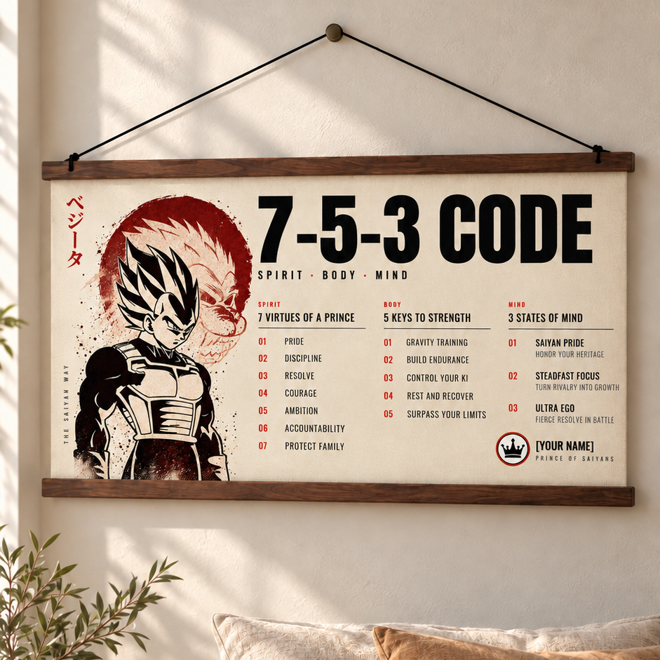 Warrior Poster Canvas 7 5 3 Code Inspiration Gift For You