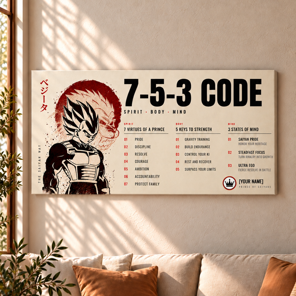 Warrior Poster Canvas 7 5 3 Code Inspiration Gift For You