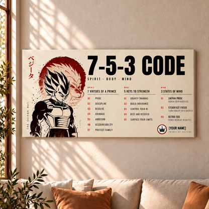 Warrior Poster Canvas 7 5 3 Code Inspiration Gift For You