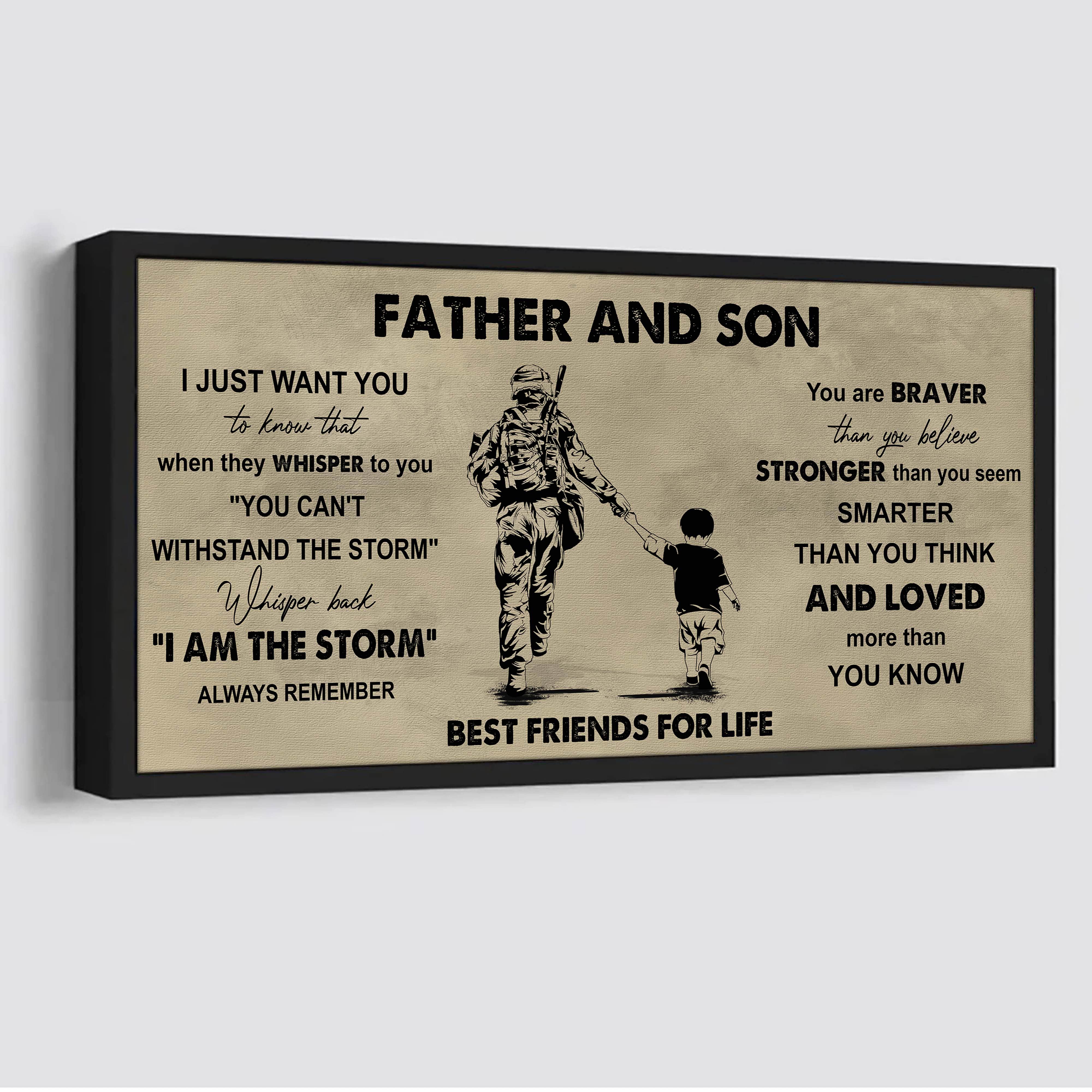 Samurai Father And Son Best Friends For Life - I Am The Storm Poster Canvas Gift For Son From Father