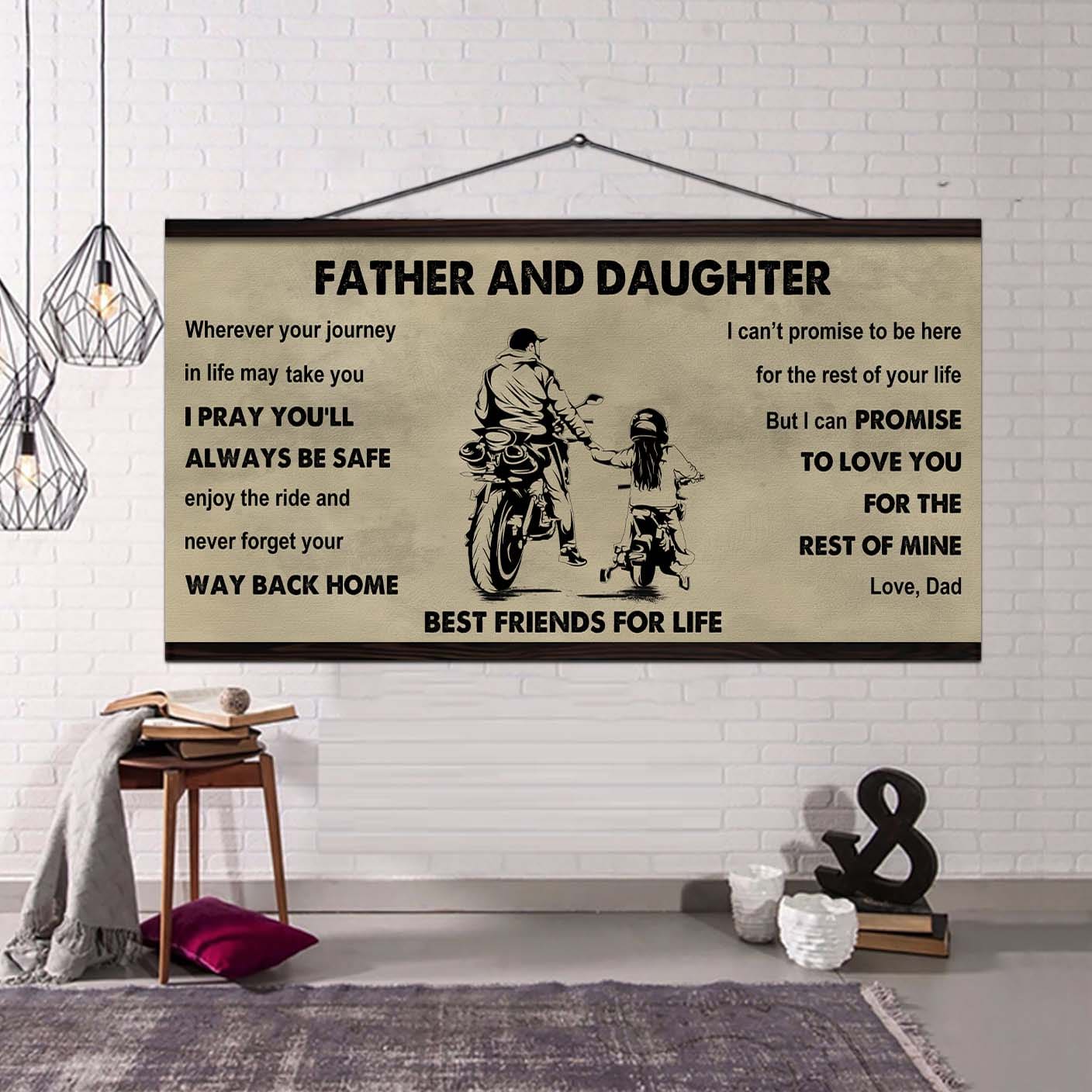 Samurai Father And Daughter Best Friends For Life - Ver 2 Never Forget Your Way Back Home Poster Canvas Gift For Daughter From Father