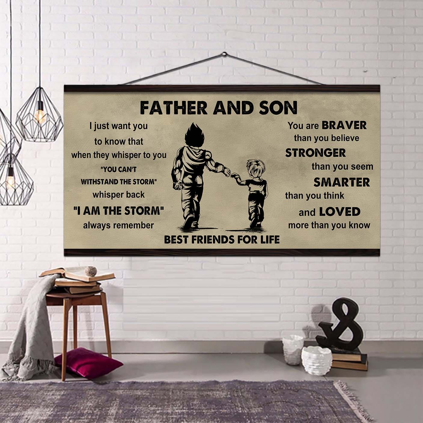 Ver 2 GH Father And Daughter Best Friends For Life - I Am The Storm Poster Canvas Gift For Daughter From Father