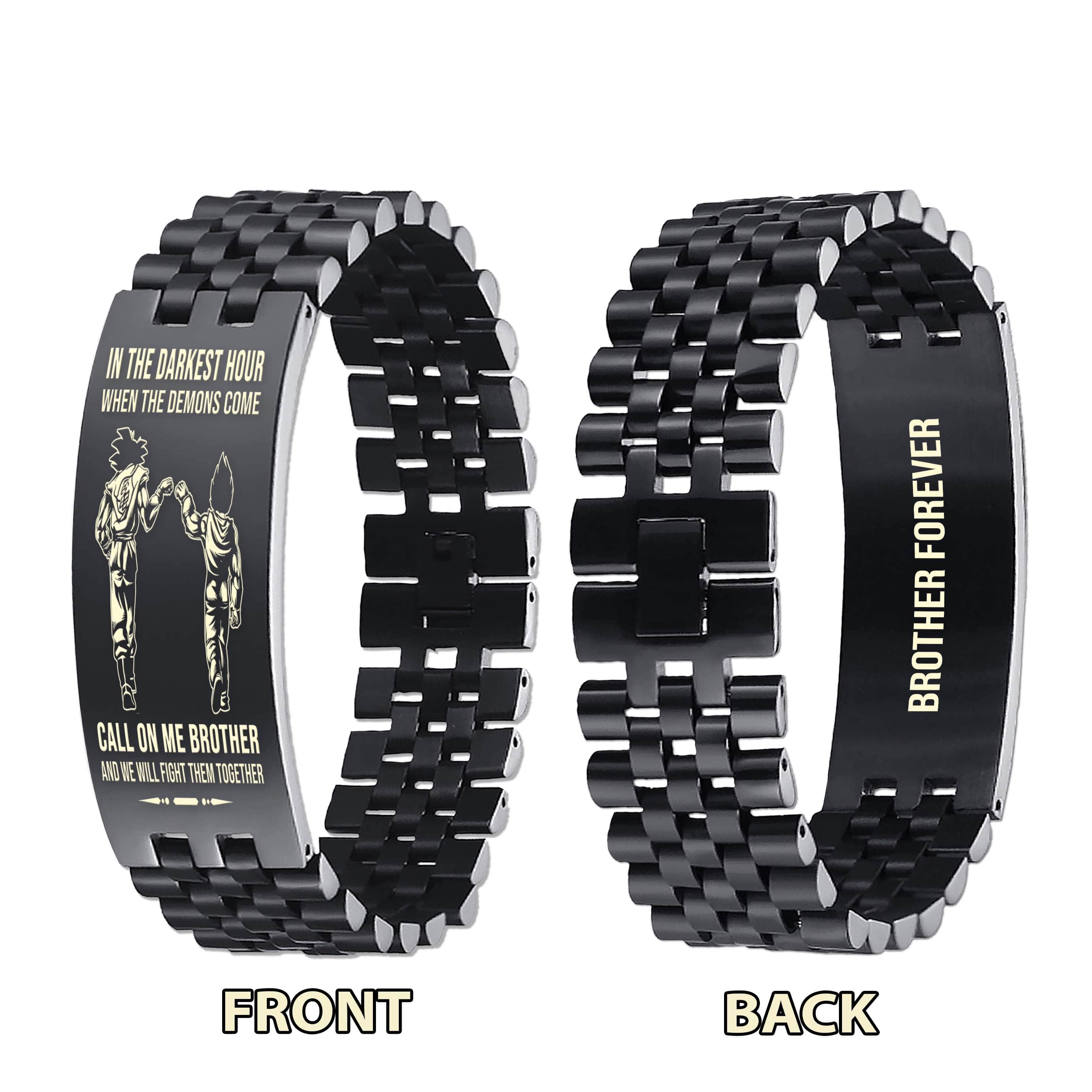 Vikings-Brother Forever Customizable engraved brother bracelet double sided gift from brother