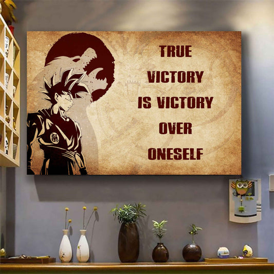 DRB Poster Canvas True Victory Is Victory Over Oneself Gift For Your Friend