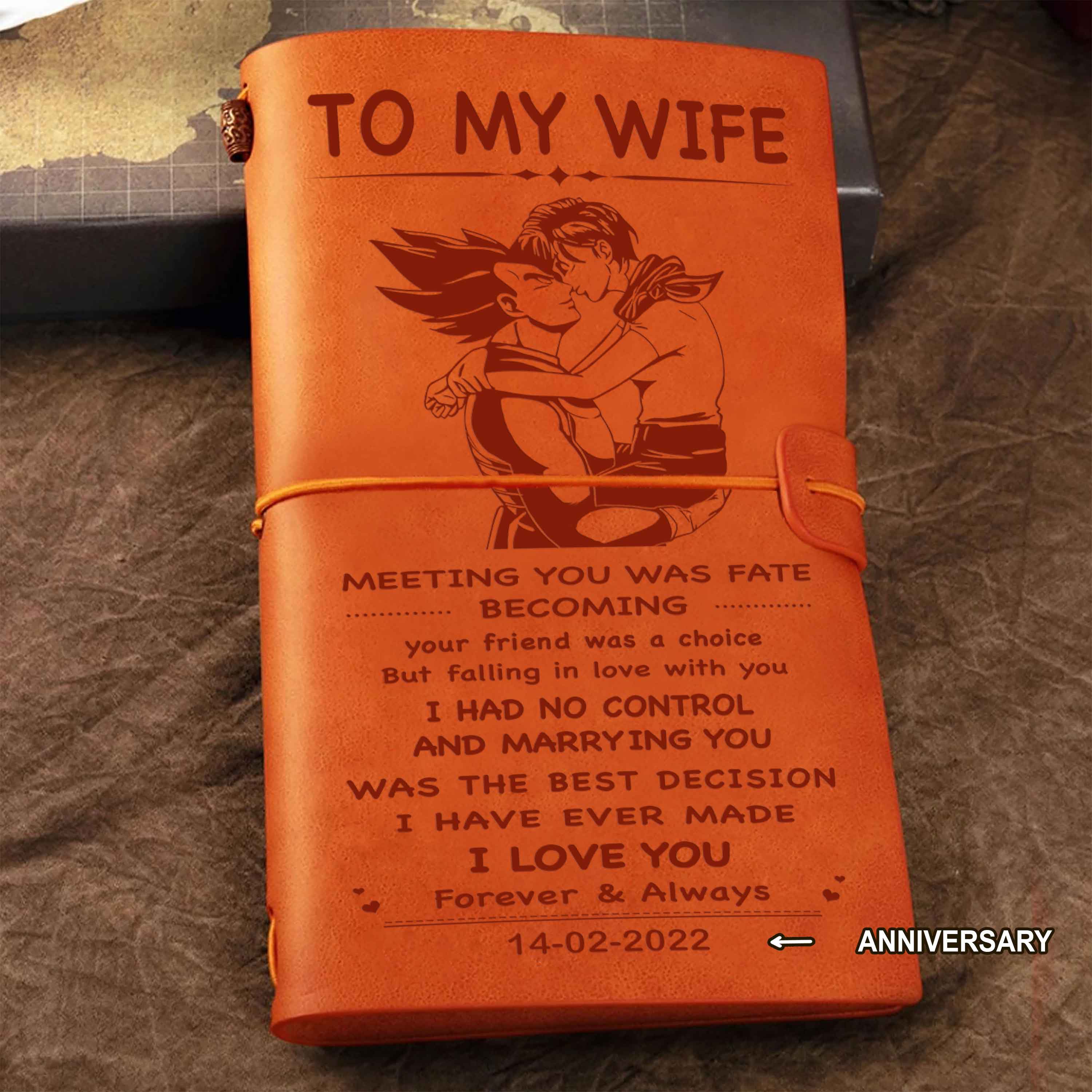 DRB Valentines gifts Vintage Journal Husband to Wife Meeting you was fate I love you forever and always