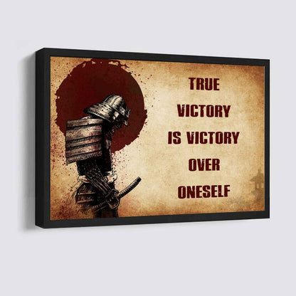 DRB Poster Canvas True Victory Is Victory Over Oneself Gift For Your Friend