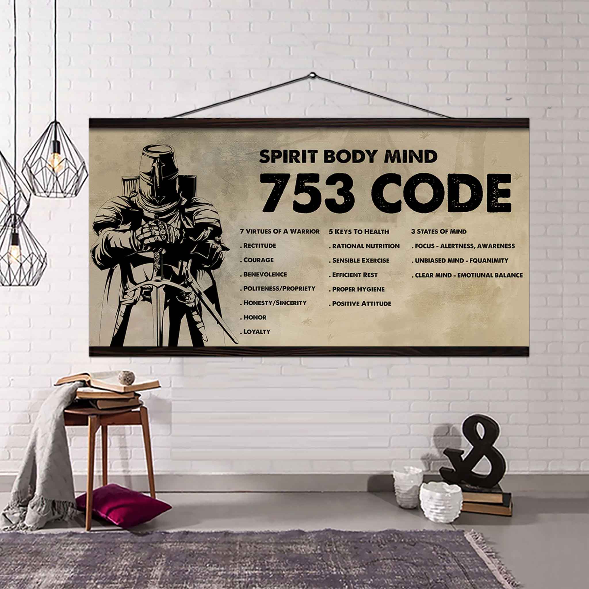 DRB VGT Poster Canvas 7 5 3 Code Motivation Quotes