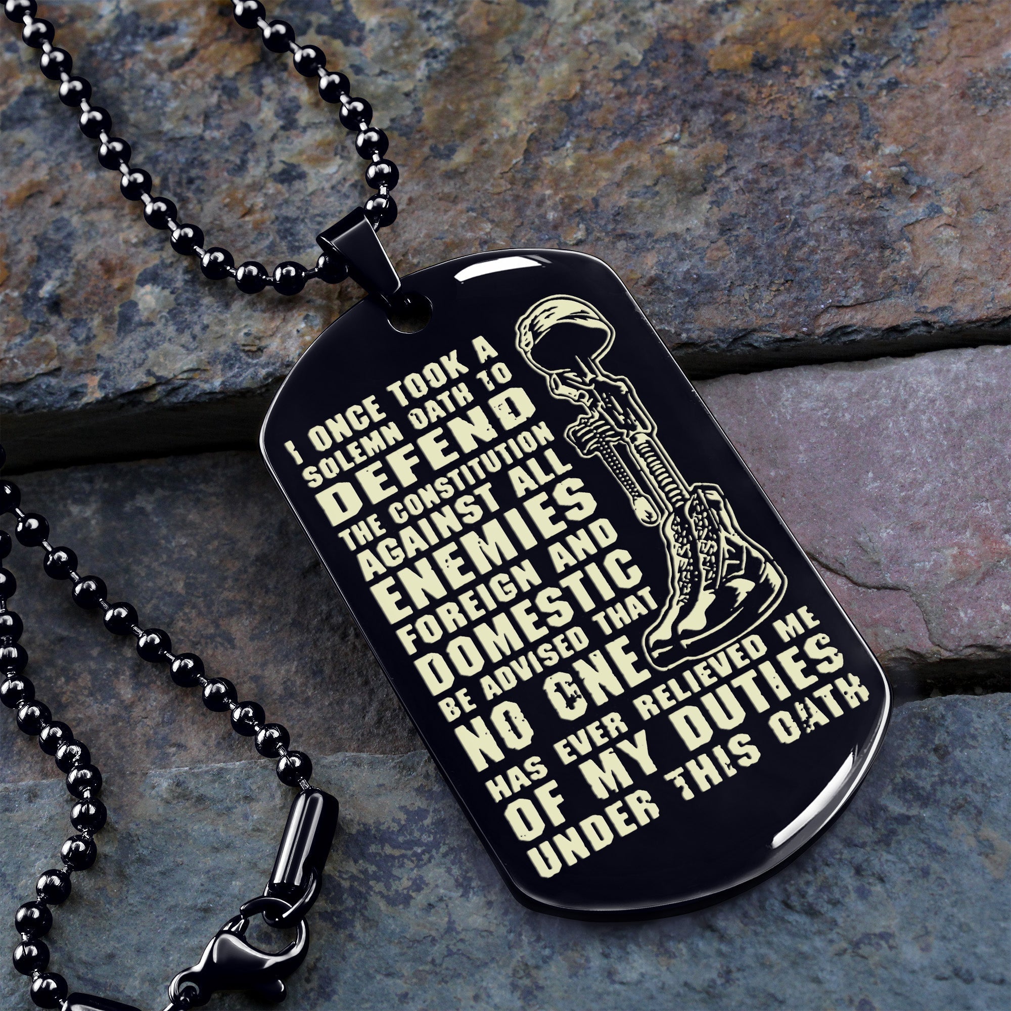 Veteran One Side Dog Tag Gift For Your Vetaran Your Brother Memorial Day