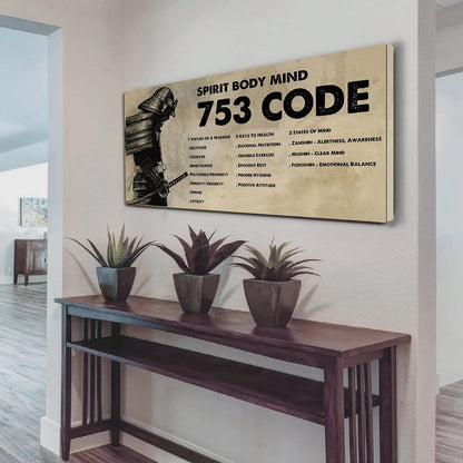 DRB GK Poster Canvas 7 5 3 Code Motivation Quotes
