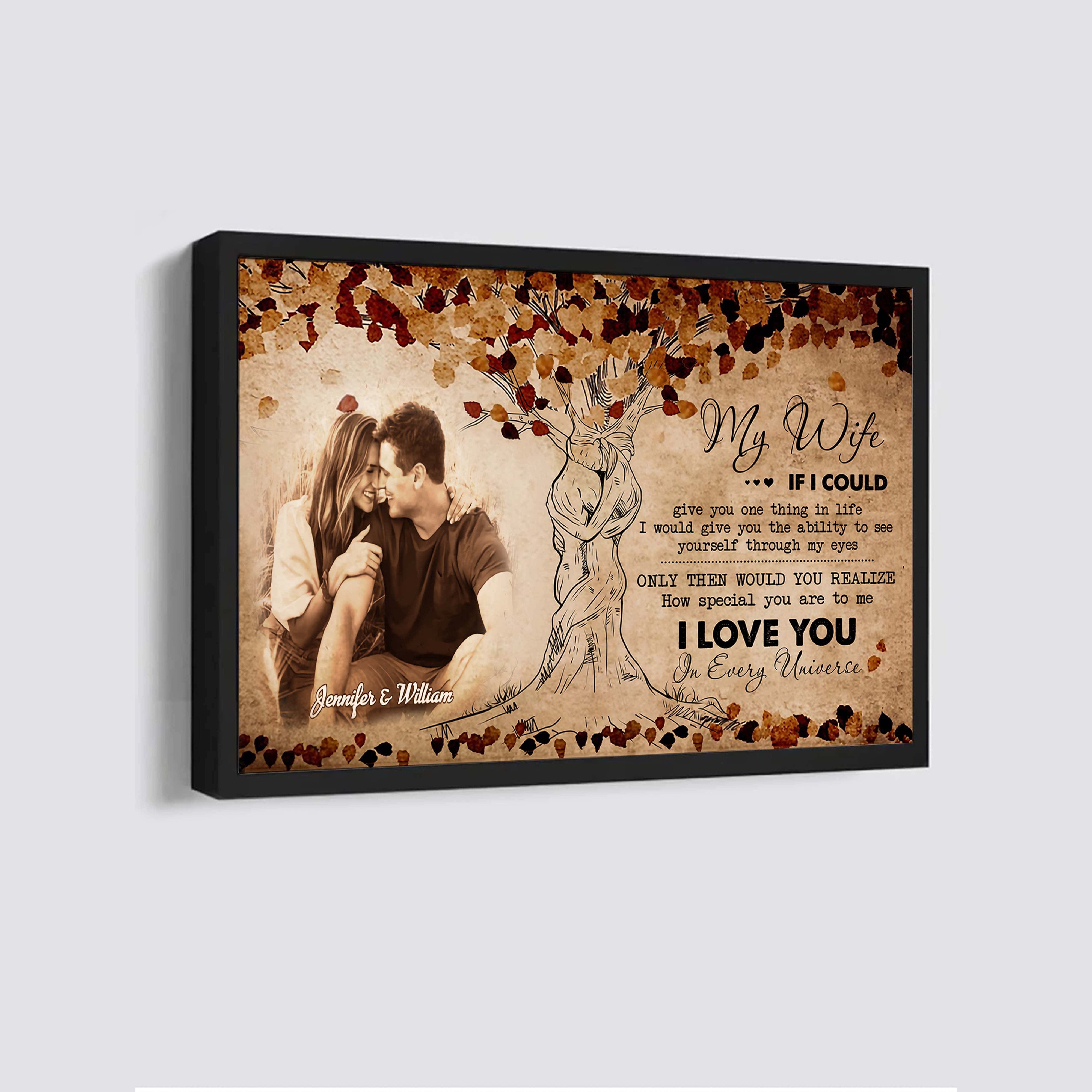 Valentines gifts-Poster canvas-Custom Image- Husband to Wife- When i say i love you more