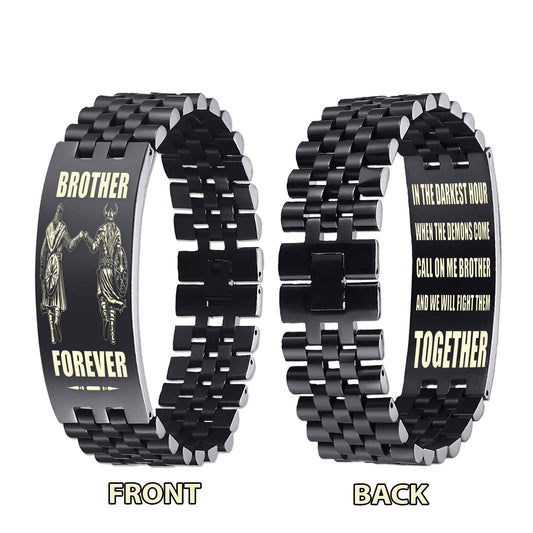 Brother Forever Viking Bracelet – Personalized Engraved Double-Sided Gift from Brother