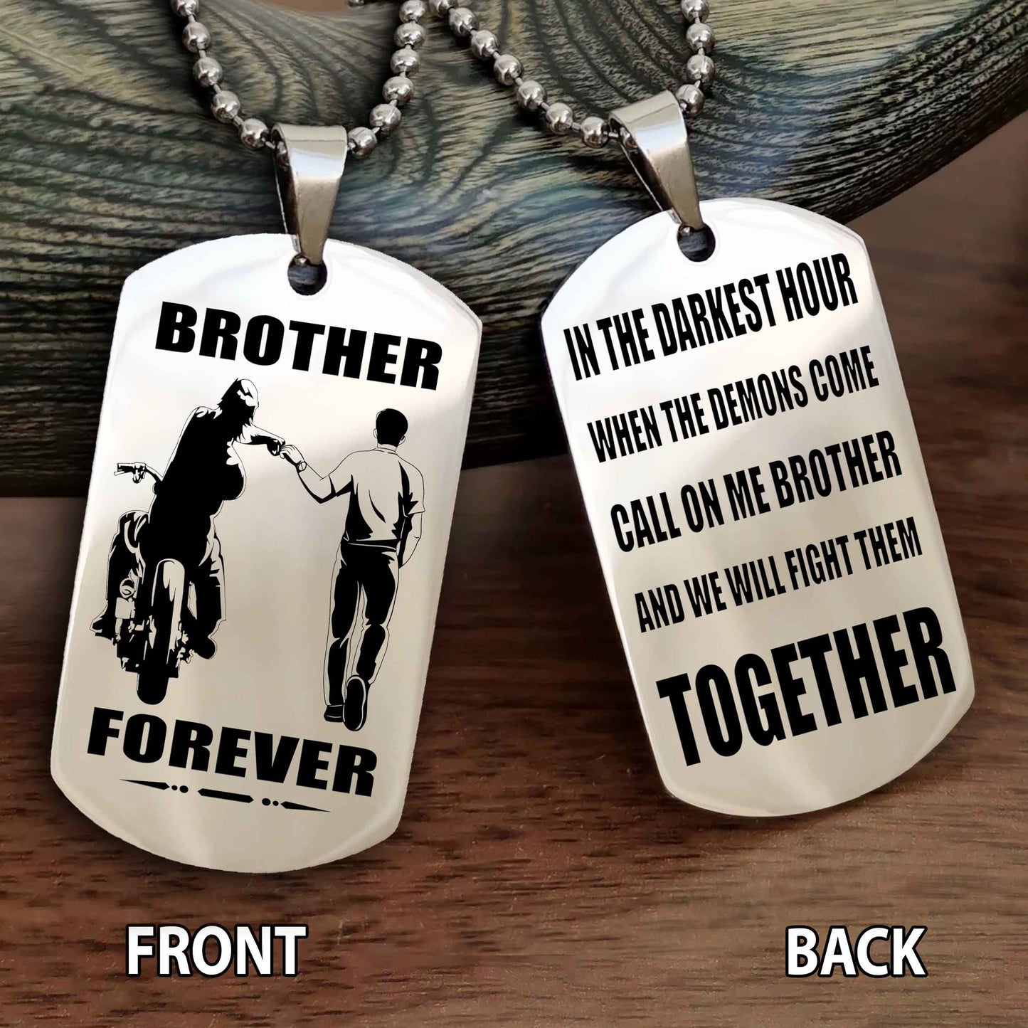 Mix engraved double sided dog tag call on me brother gift for your brother