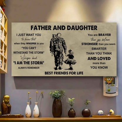 Family Poster Canvas To My Daughter When They Whisper To You - Whisper Back I Am The Storm